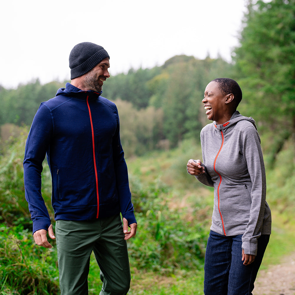 Isobaa | Womens Merino 260 Casual Hoodie (Charcoal) | The best in warmth and versatility: Isobaa 260gm midweight Merino wool hoodie. | Model: Yolisa