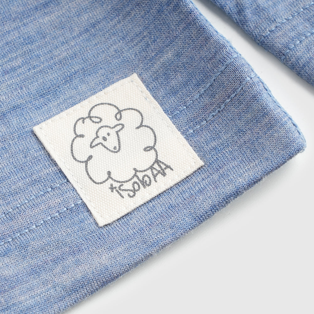 Junior Merino 150 Time to Explore LS Tee (Sky)