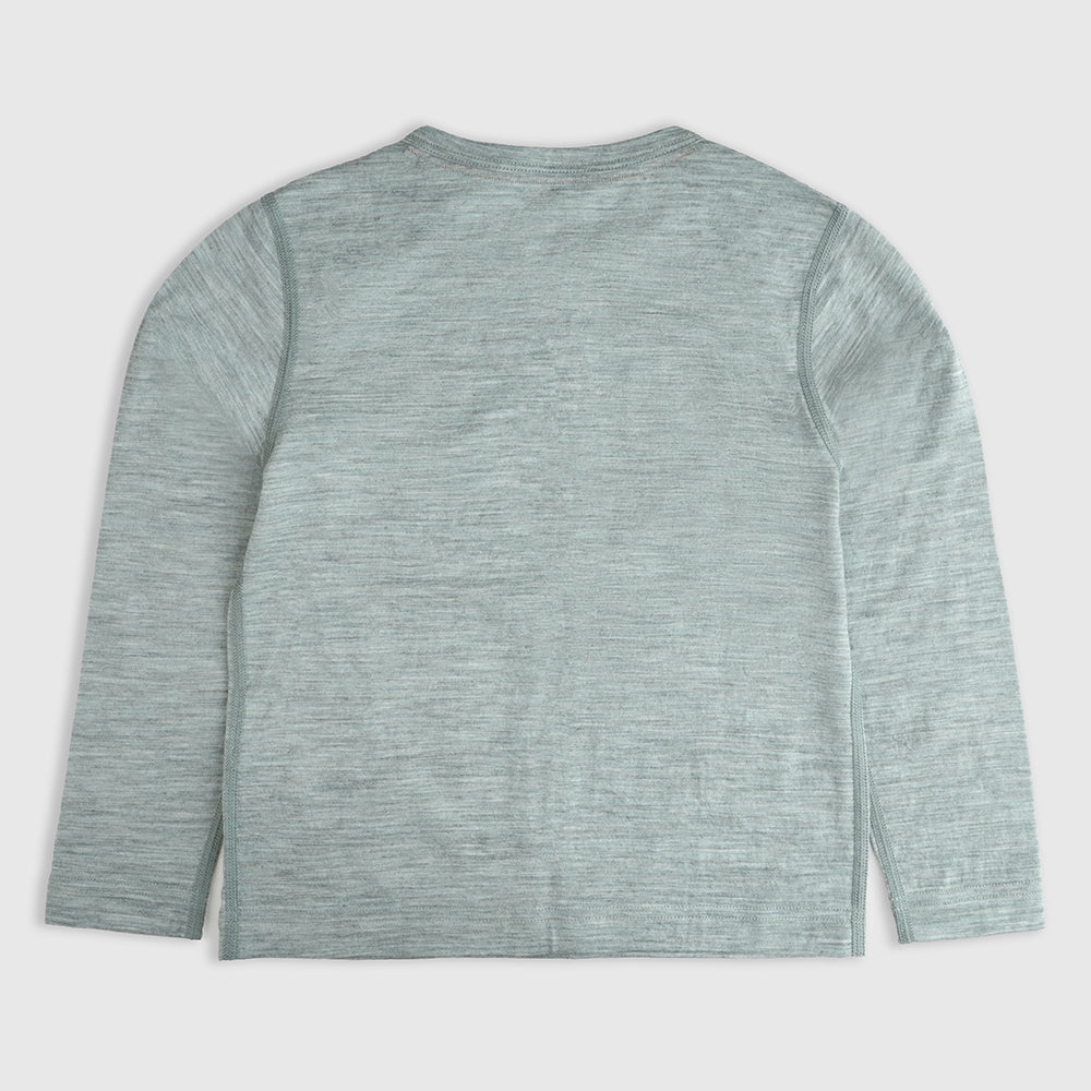 Kids Merino 150 Forest Buddy LS Tee (Agave)