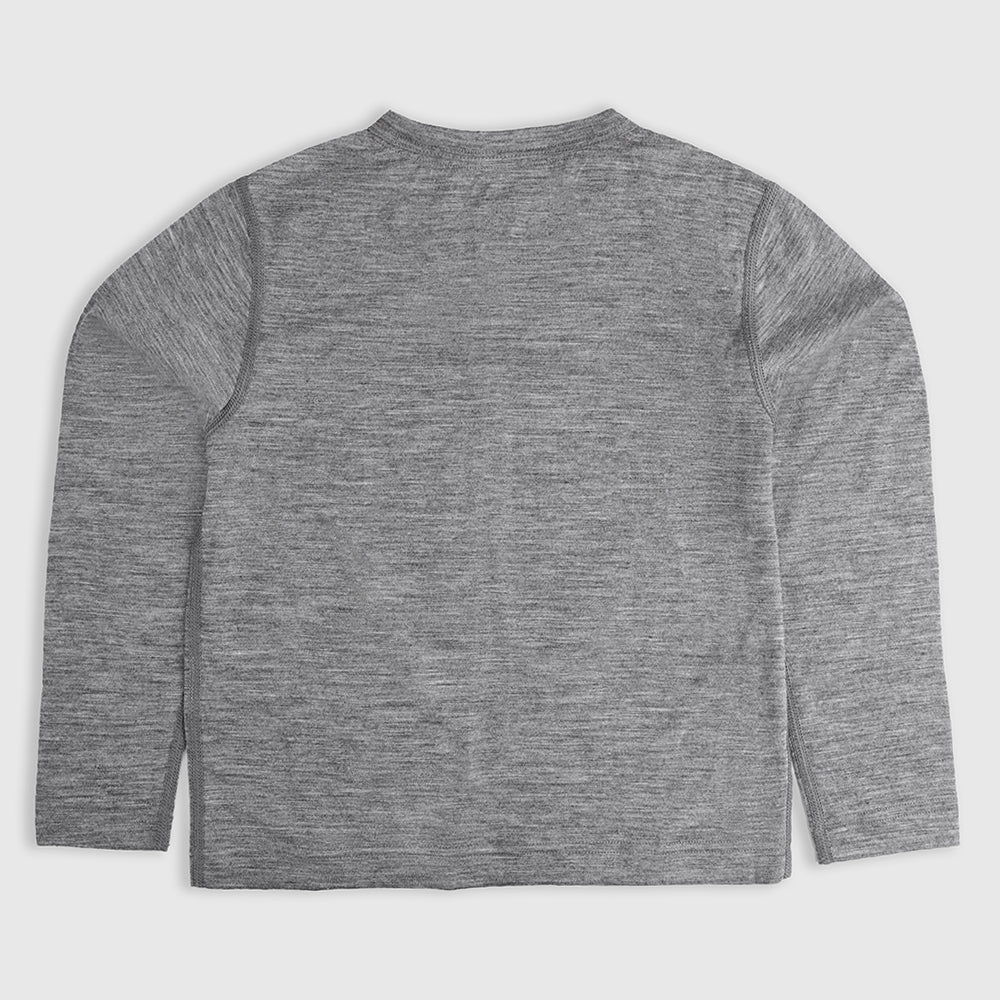 Kids Merino 150 Forest Buddy LS Tee (Charcoal)