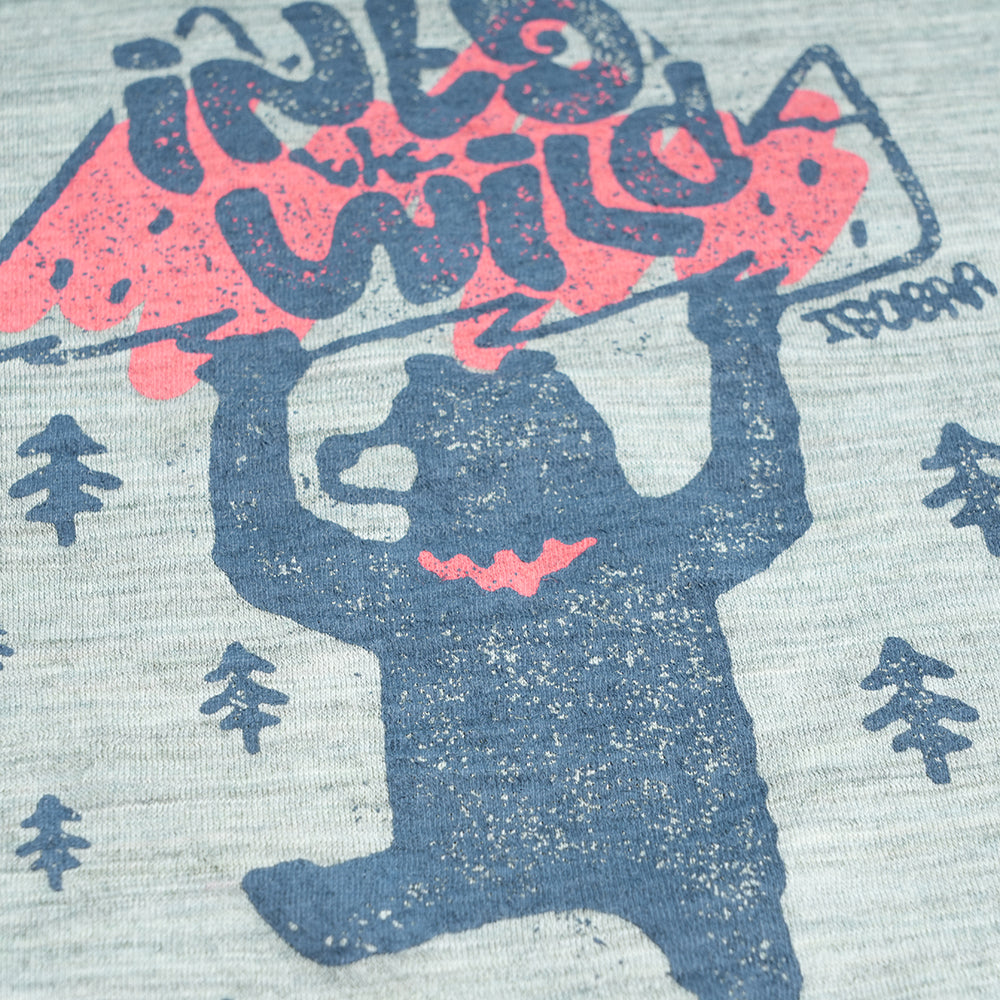 Kids Merino 150 Into The Wild LS Tee (Agave)