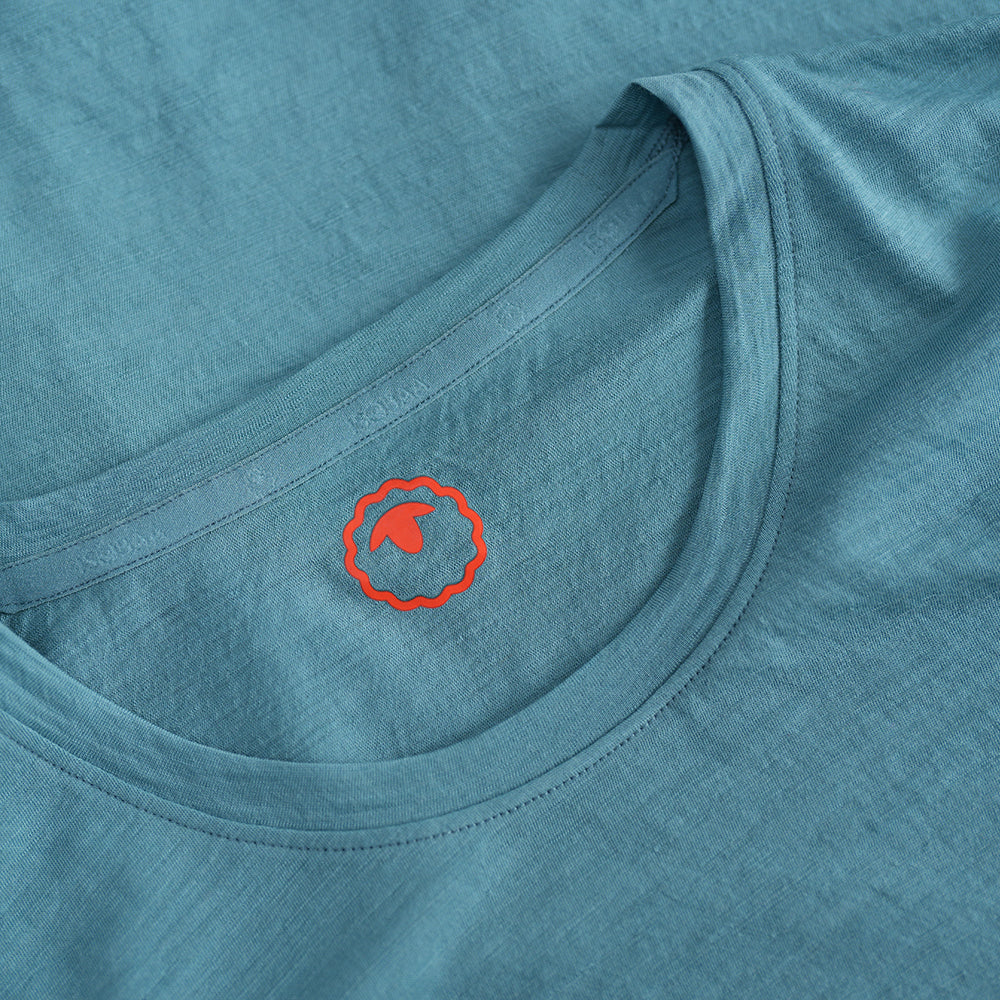 Mens 120 Ultrafine LS Crew (Lagoon)