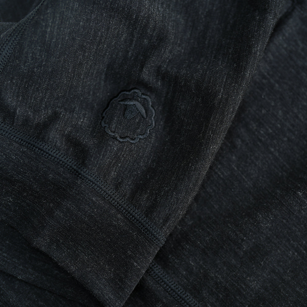 Mens 160 SS Cycle Zip Top (Black Melange)