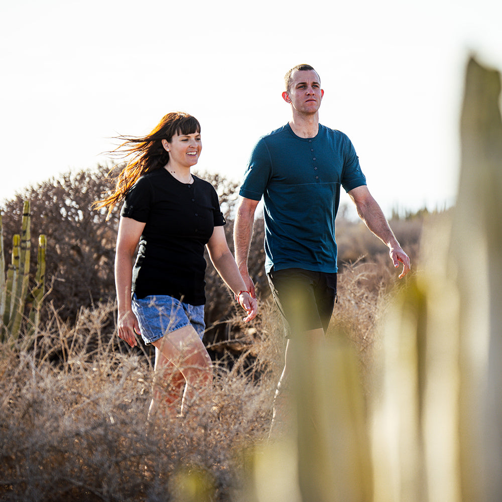 Mens 180 SS Hiking Top (Petrol) | Model: Barnaby