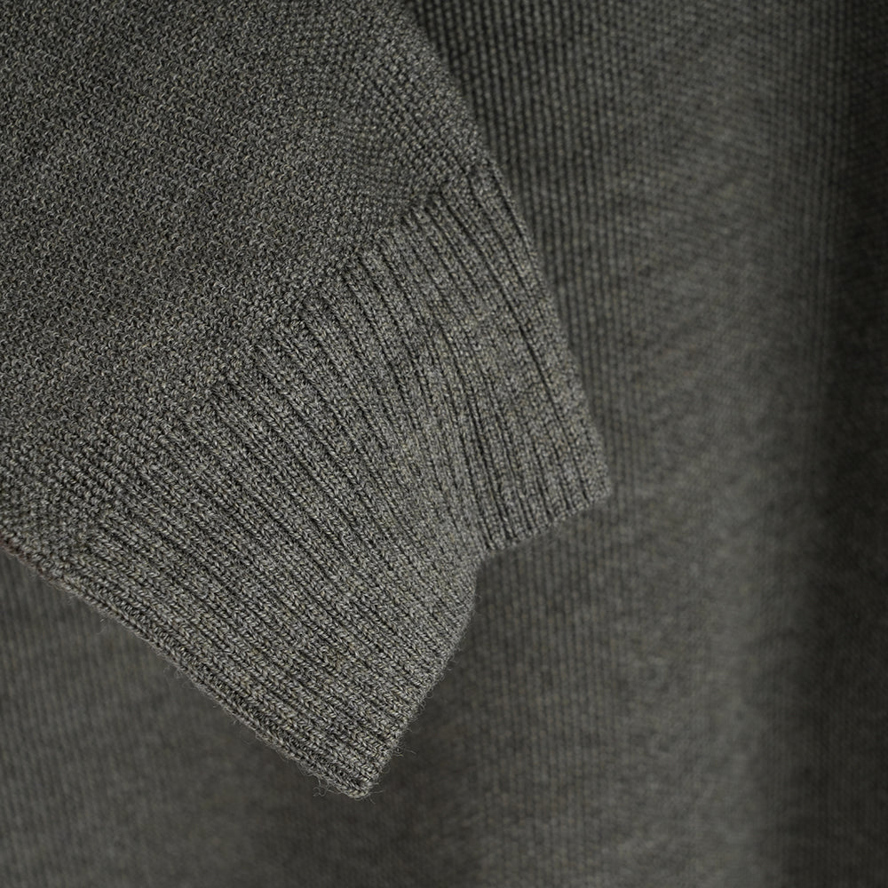 Herren Cinder Merino Moss Stitch Crew Sweater (Dark Olive)
