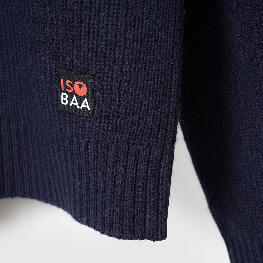 Mens Herdwick Merino Half Zip Sweater (Navy)