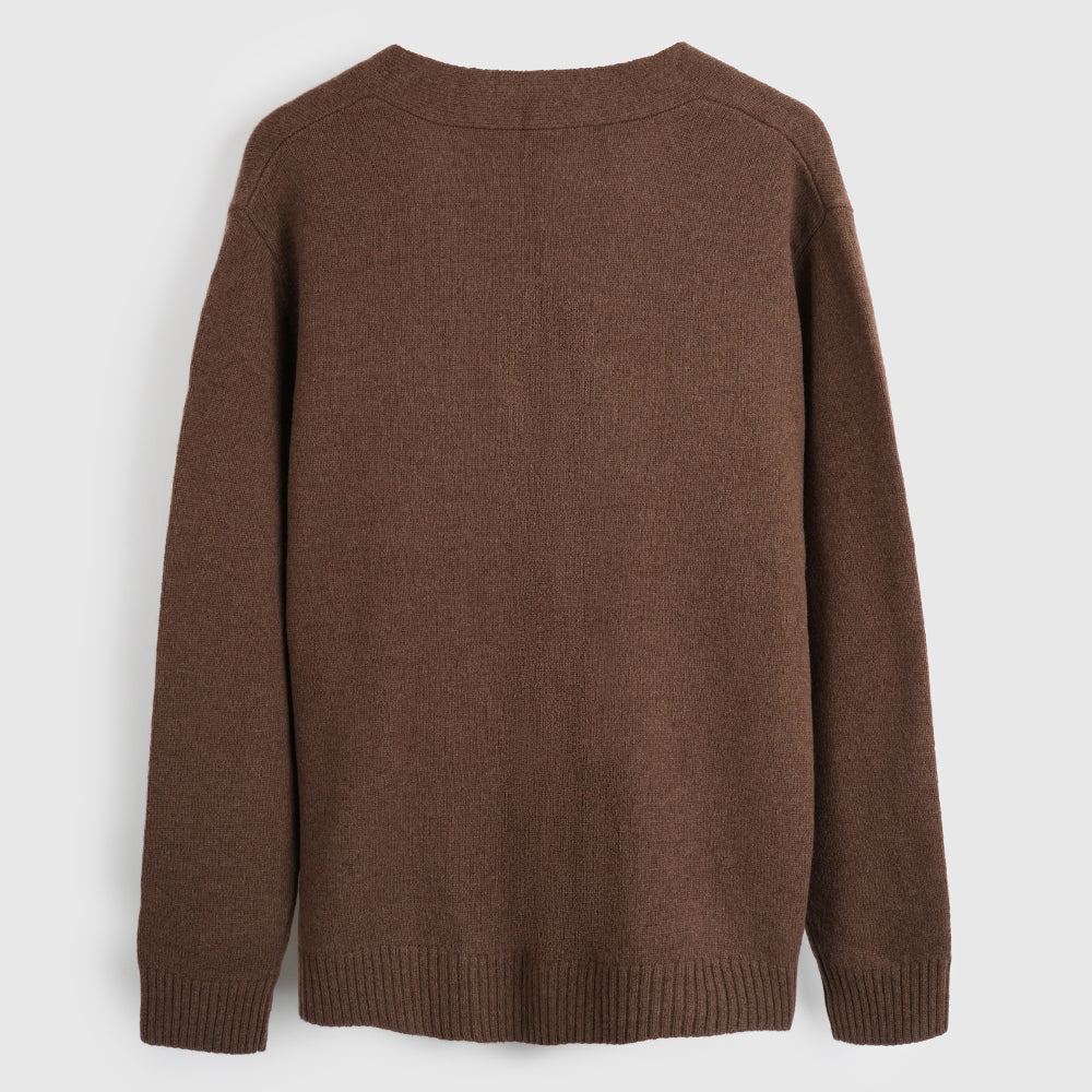Herren Rove Merino Strickjacke (Brown)