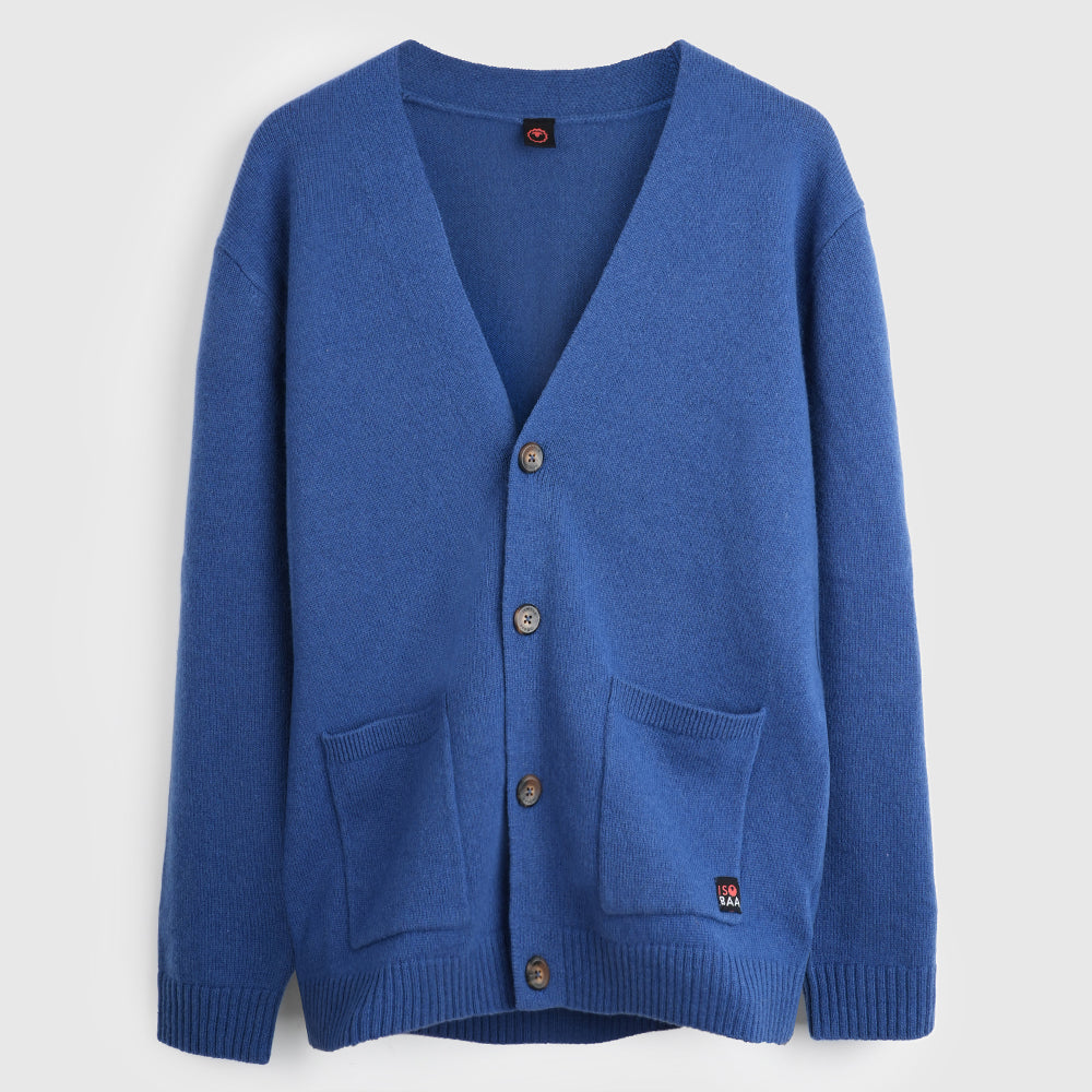 Herren Rove Merino Strickjacke (Denim)