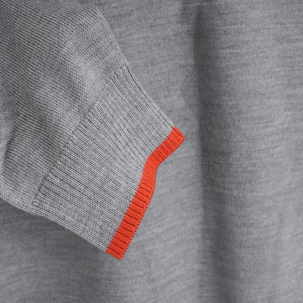 Herren Woolsey Merino Crew Sweater (Charcoal/Orange)
