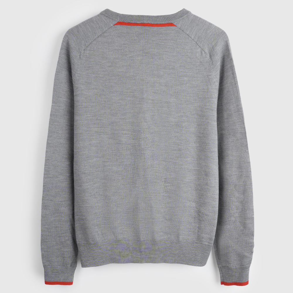 Herren Woolsey Merino Crew Sweater (Charcoal/Orange)