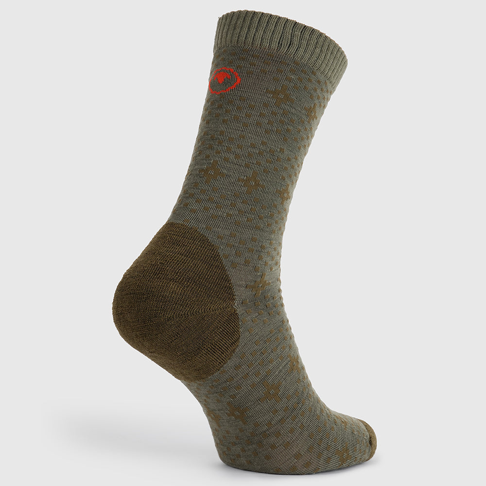 Merino Blend Festive Socks (3 Pack - Olive/Denim/Bran)