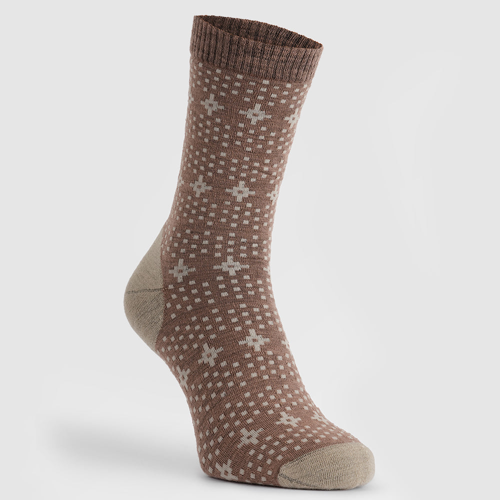 Merino Blend Festive Socks (3 Pack - Olive/Denim/Bran)
