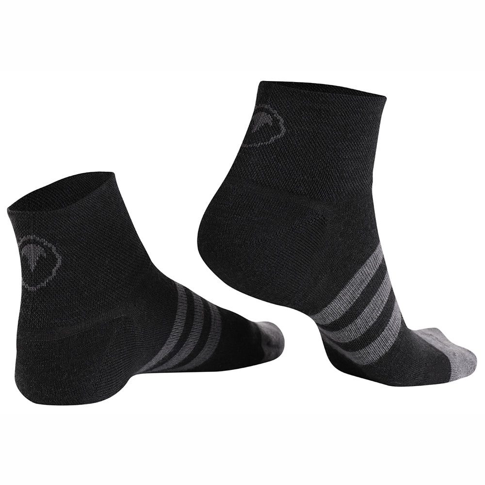 Mélange Mérinos Sports Socks (3 Pack - Black)