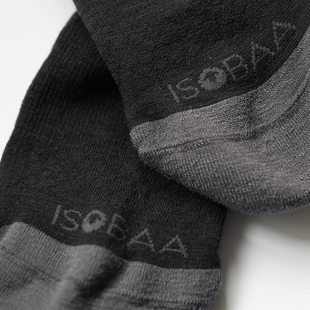 Mélange Mérinos Trainer Socks (3 Pack - Black)