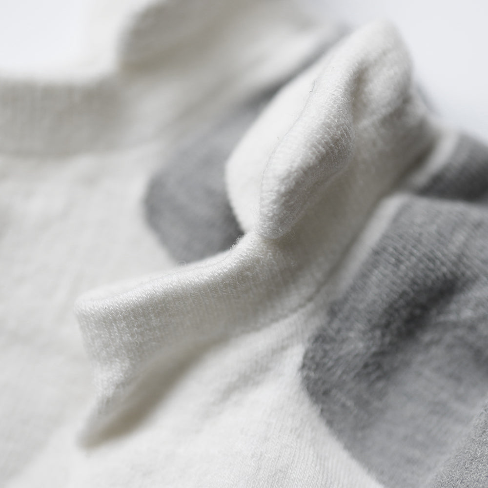 Mélange Mérinos Trainer Socks (3 Pack - White)