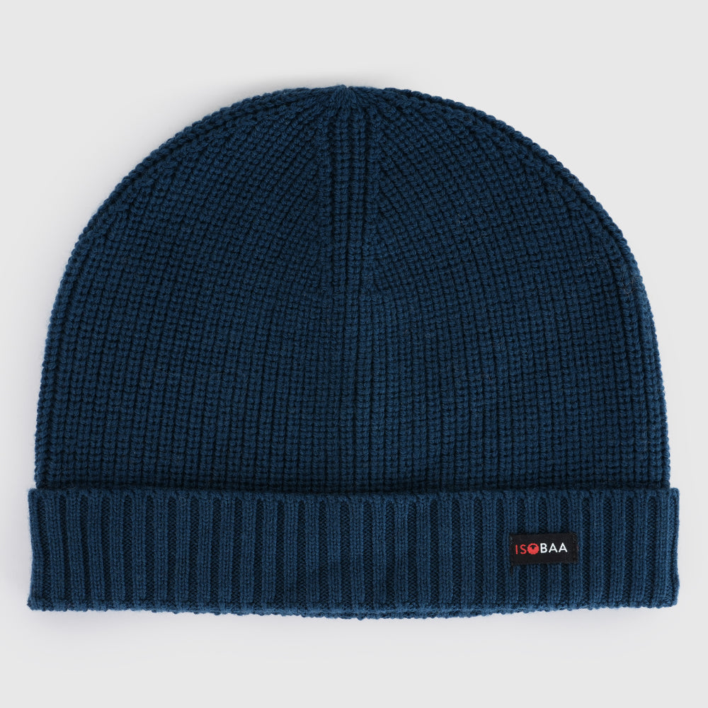 Merino Fisherman Beanie (Petrol)