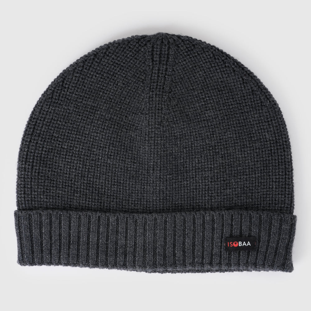 Merino Fisherman Beanie (Smoke)