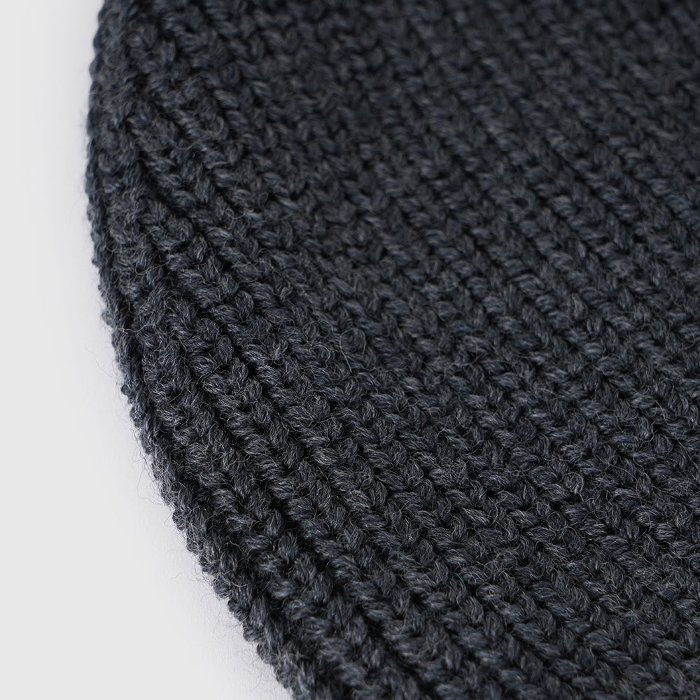 Merino Fisherman Beanie (Smoke)