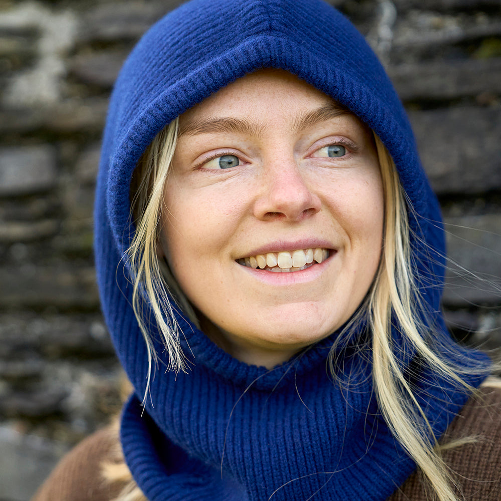 Merino Knitted Hood (Navy)