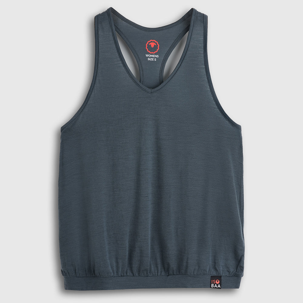Womens Merino Blend 125 Ultrafine Racer Vest (Turbulence)