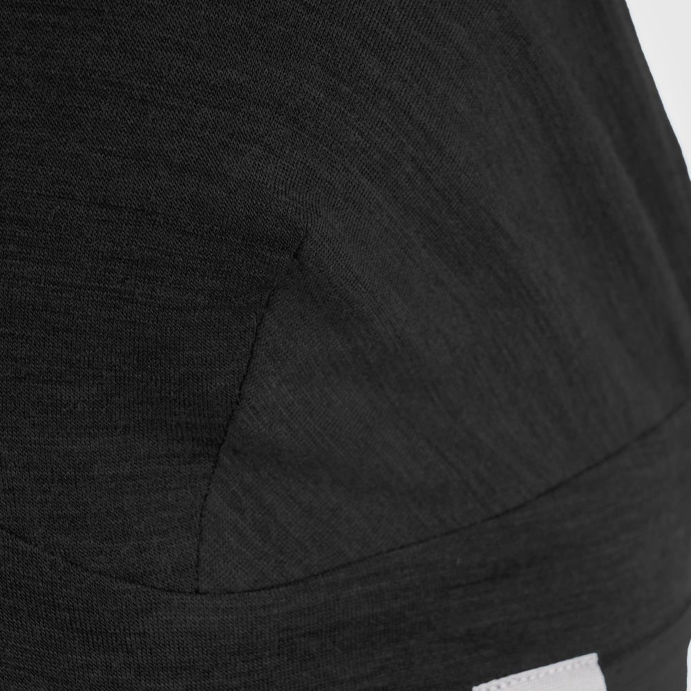 Womens Merino Blend 160 Bralette (Black Melange)