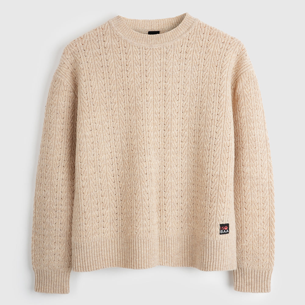 Damen Clover Merino Crew Sweater (Oatmeal)