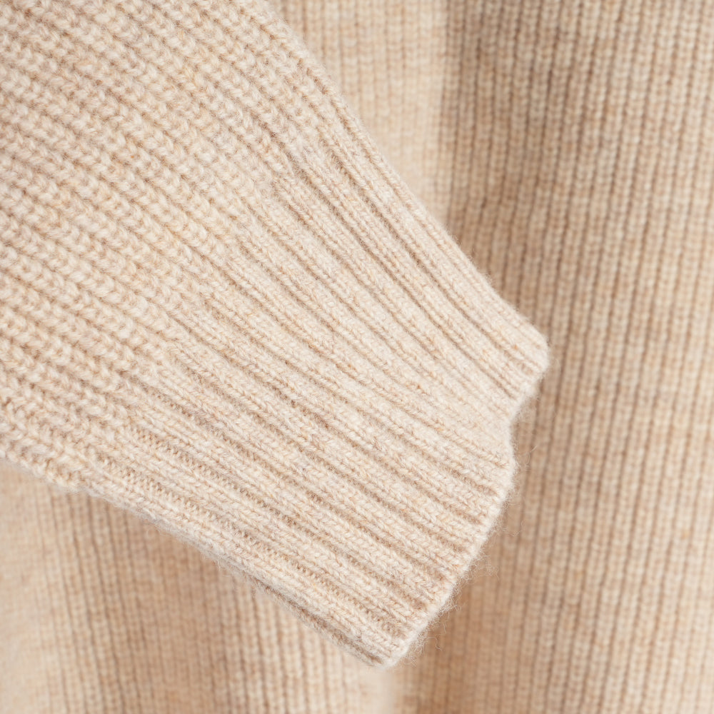 Damen Herdwick Merino Stehkragen-Pullover (Oatmeal)