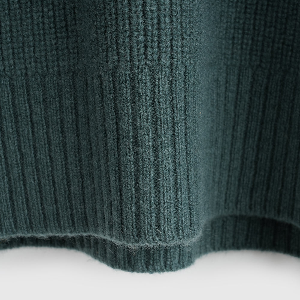 Damen Herdwick Merino Stehkragen-Pullover (Sea Green)