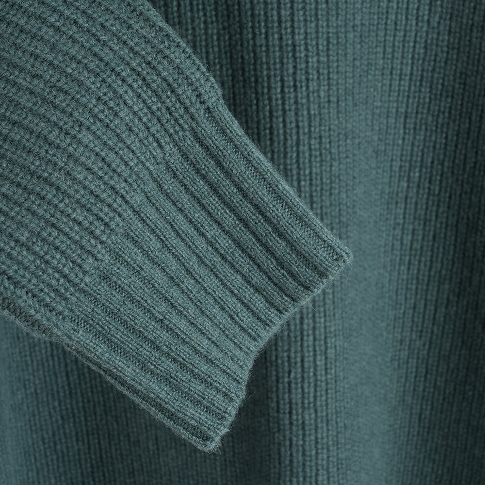 Damen Herdwick Merino Stehkragen-Pullover (Sea Green)
