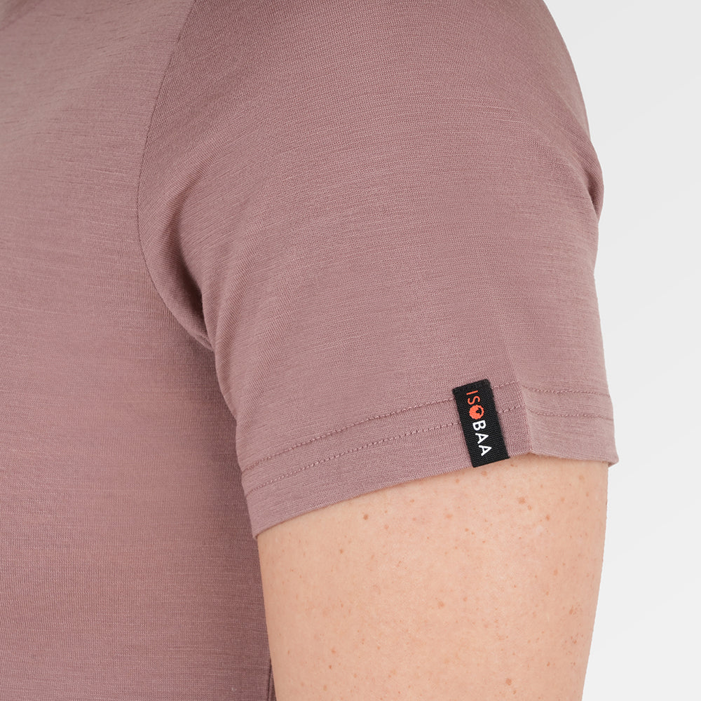 Womens Merino 150 Mountains Tee (Burlwood)