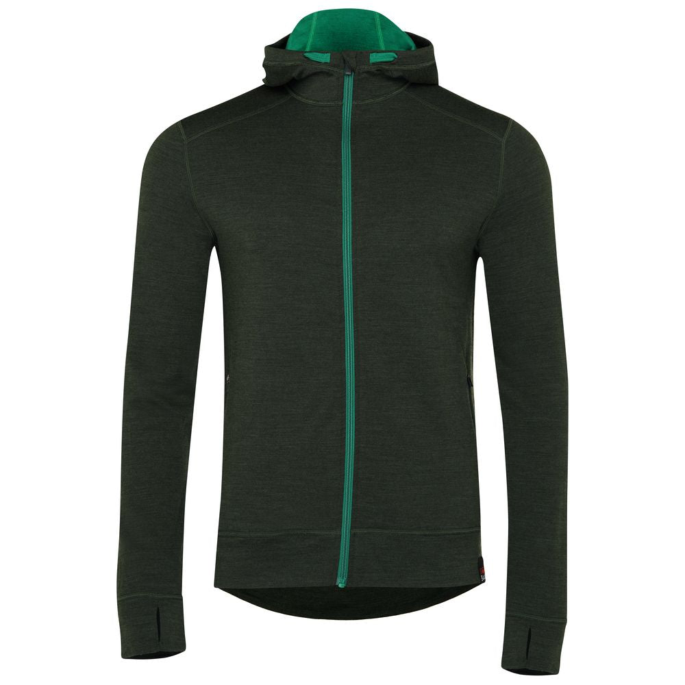 Isobaa | Mens Merino 260 Casual Hoodie (Forest) | The best in warmth and versatility: Isobaa 260gm midweight Merino wool hoodie.