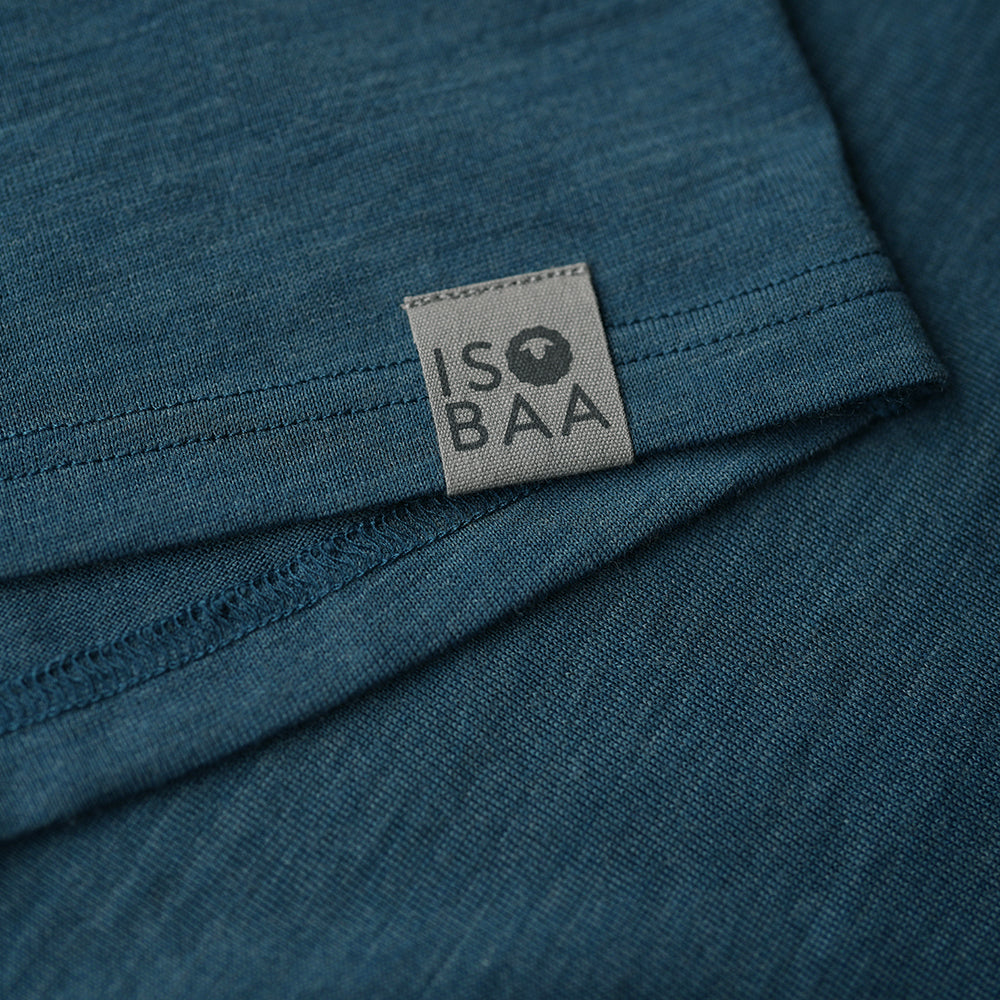 Isobaa | Womens IsoSoft 180 Short Sleeve Crew (Teal) | Performance-driven Merino short-sleeved top.