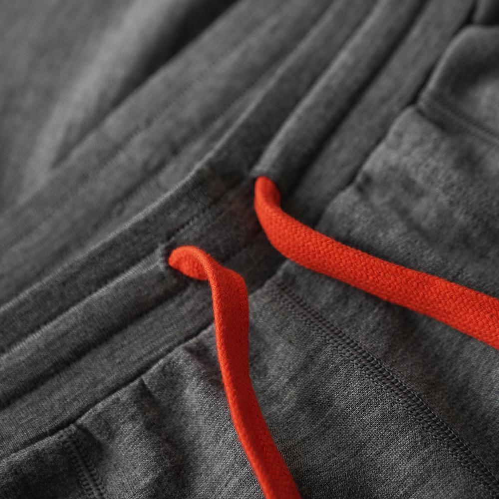 Isobaa | Womens Merino 260 Lounge Cuffed 3/4 Joggers (Charcoal/Orange) | Ultimate comfort and performance with our superfine Merino cropped joggers.
