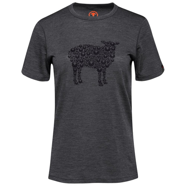 Isobaa | Womens Merino 150 Sheep Tee (Smoke/Black) | Gear up for everyday adventures in Isobaa's superfine Merino Tee.