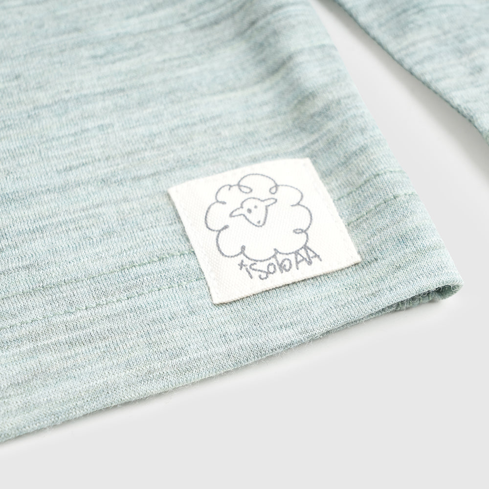 Junior Merino 150 Into The Wild LS Tee (Agave)
