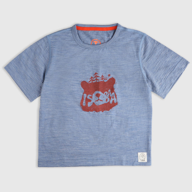 Kids Merino 150 Forest Buddy SS Tee (Sky)