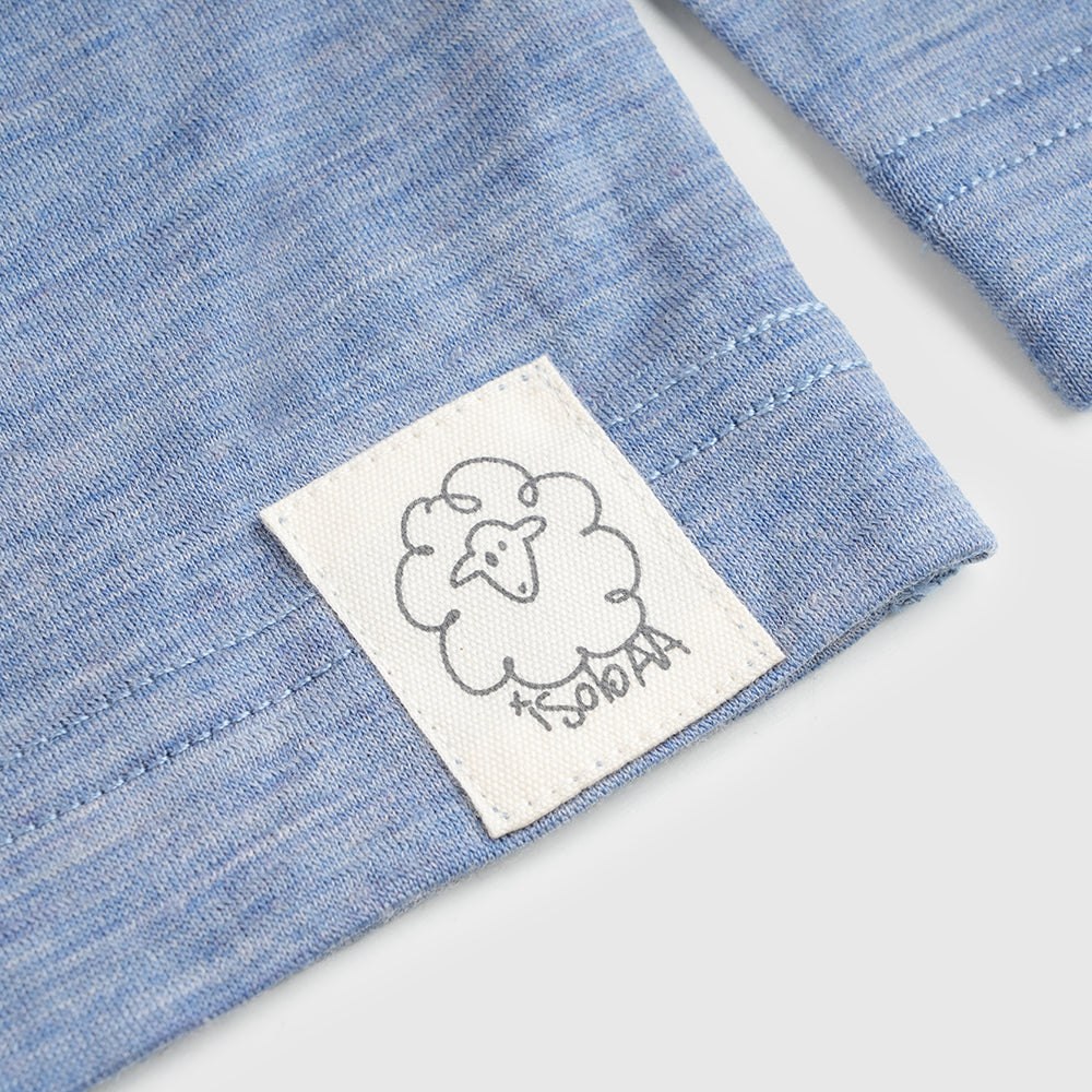 Kids Merino 150 Wool Explorer LS Tee (Sky)