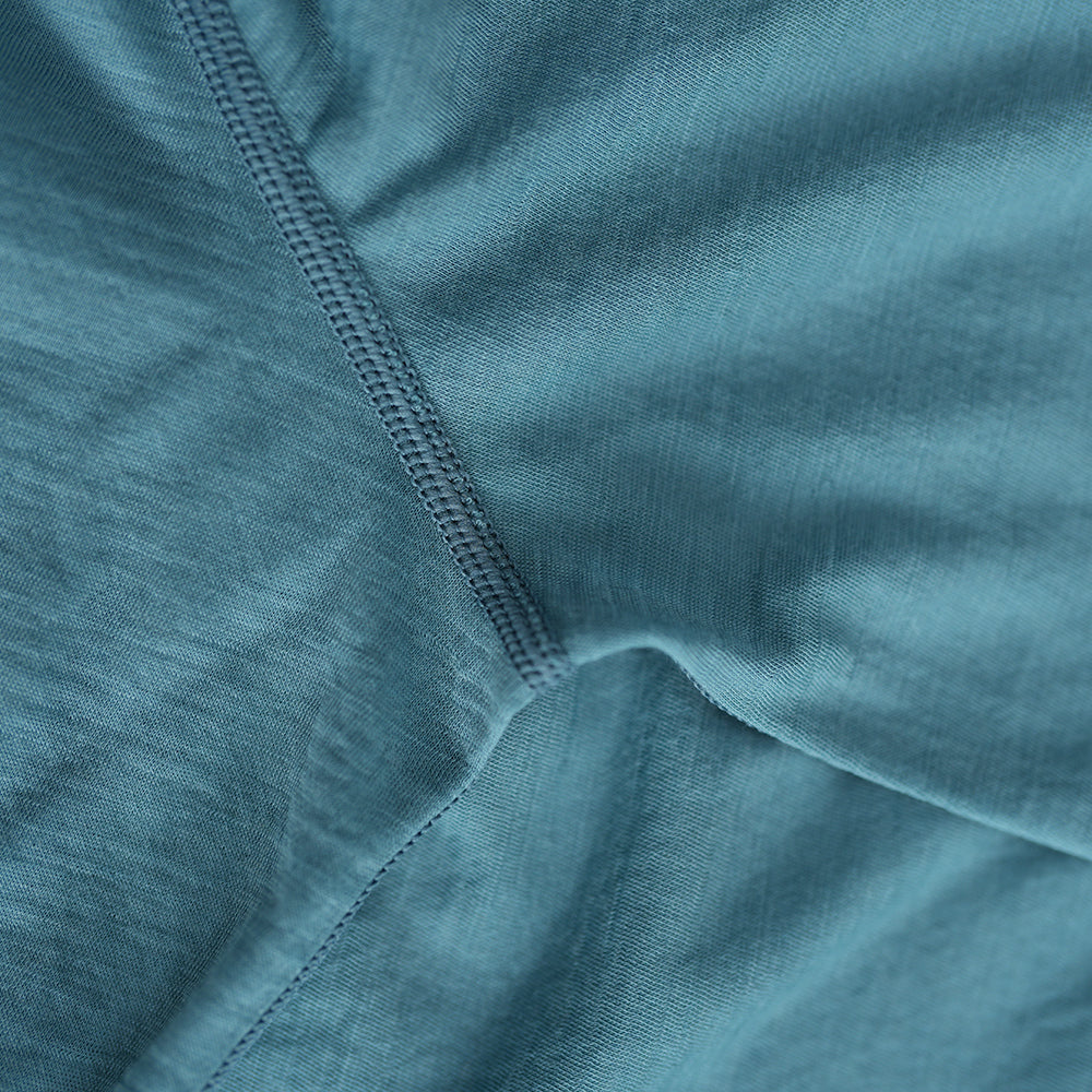 Mens 120 Ultrafine LS Crew (Lagoon)