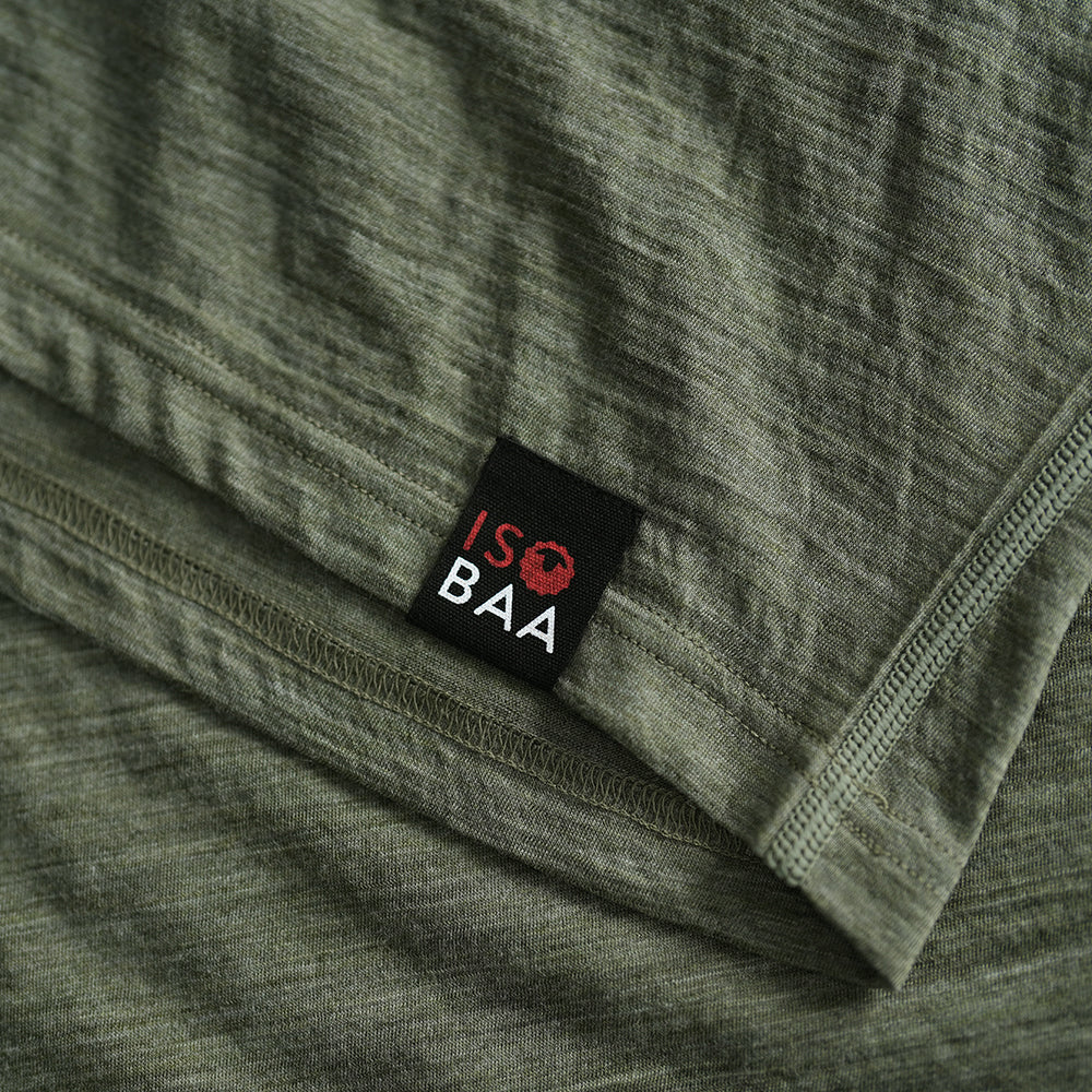 Mens 120 Ultrafine LS Crew (Olive)