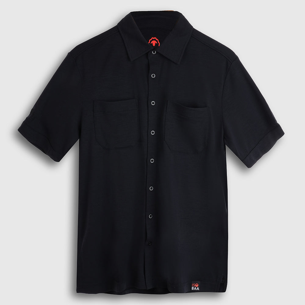 Mens Merino Blend 125 Ultrafine SS Shirt (Black)