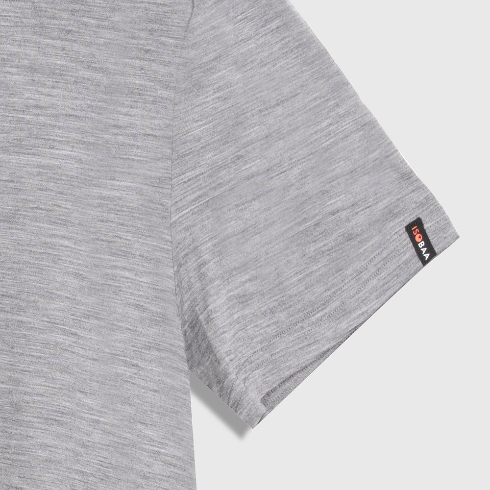 Mens Merino 150 Emblem Relaxed Tee (Charcoal/Smoke)