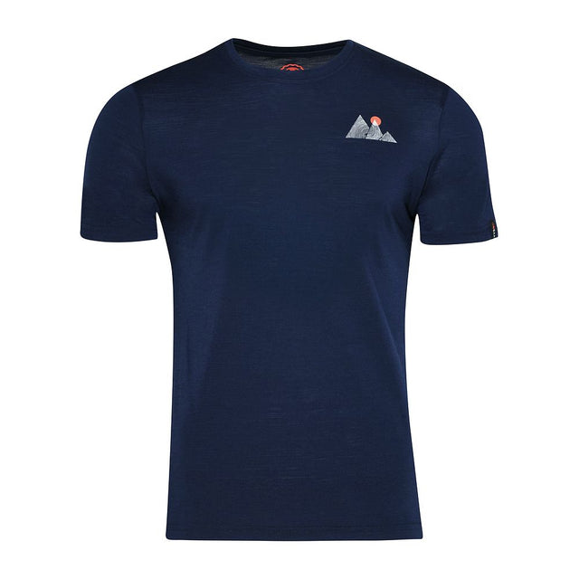 Isobaa Mens Merino 150 Sunset T-Shirt (Navy/White)