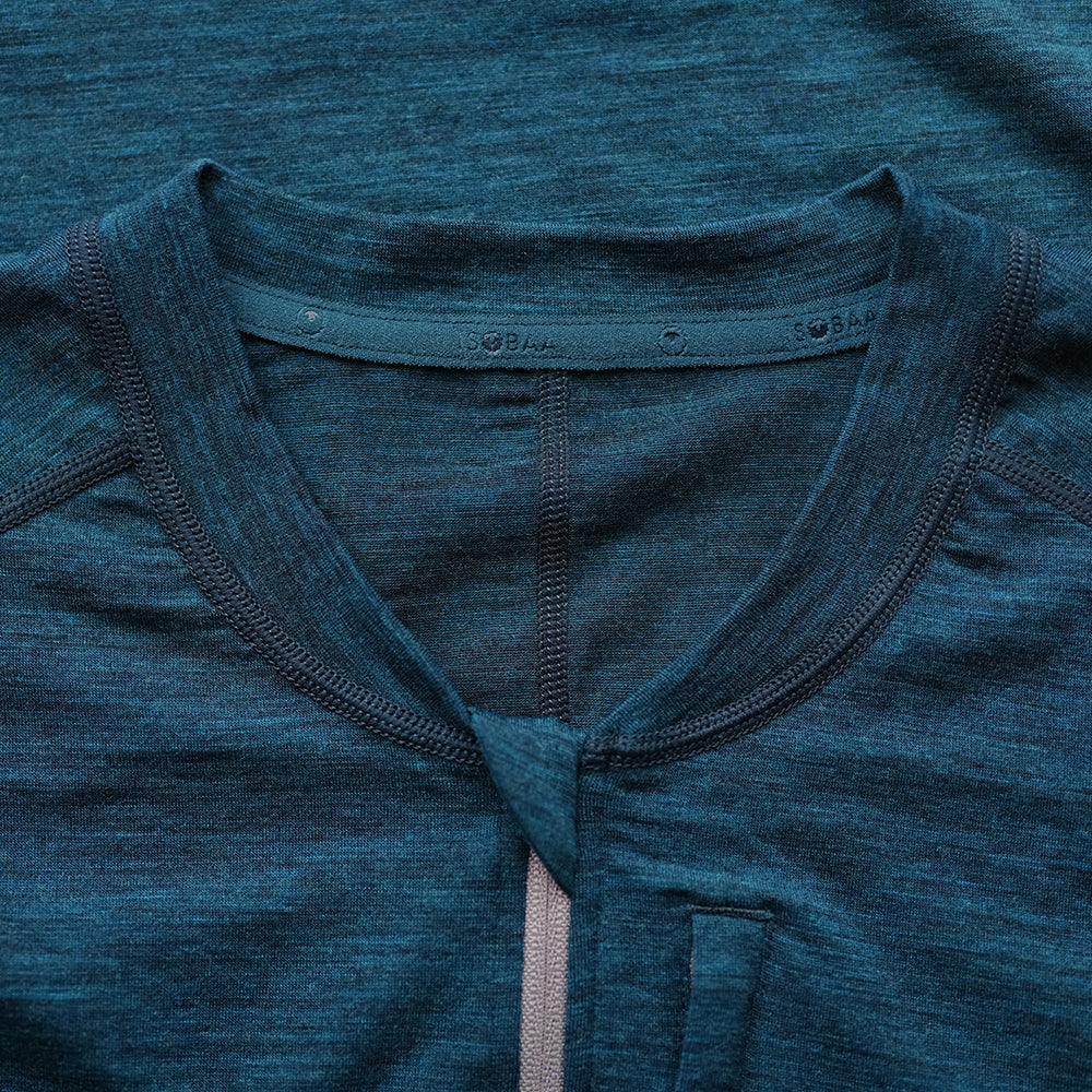 Mens 160 SS Cycle Zip Top (Petrol)