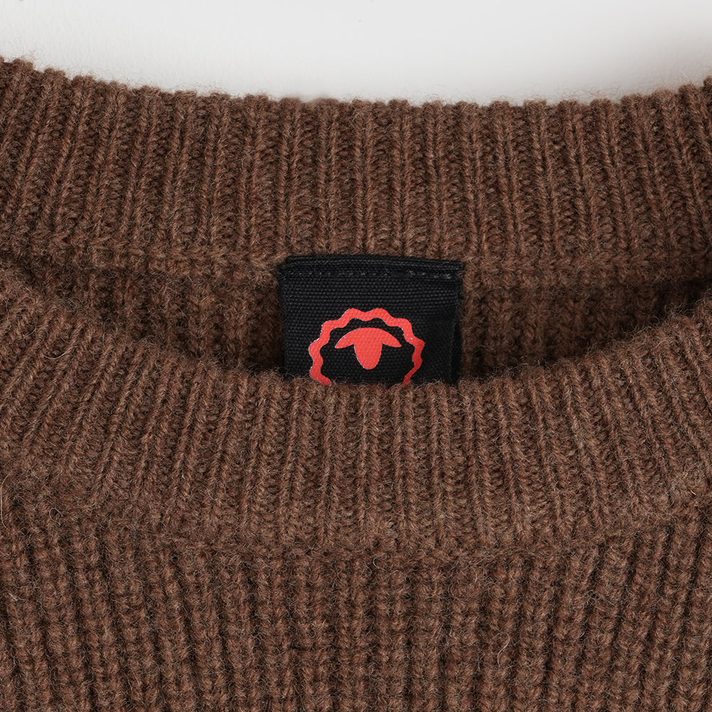 Herren Herdwick Merino Crew Sweater (Brown)