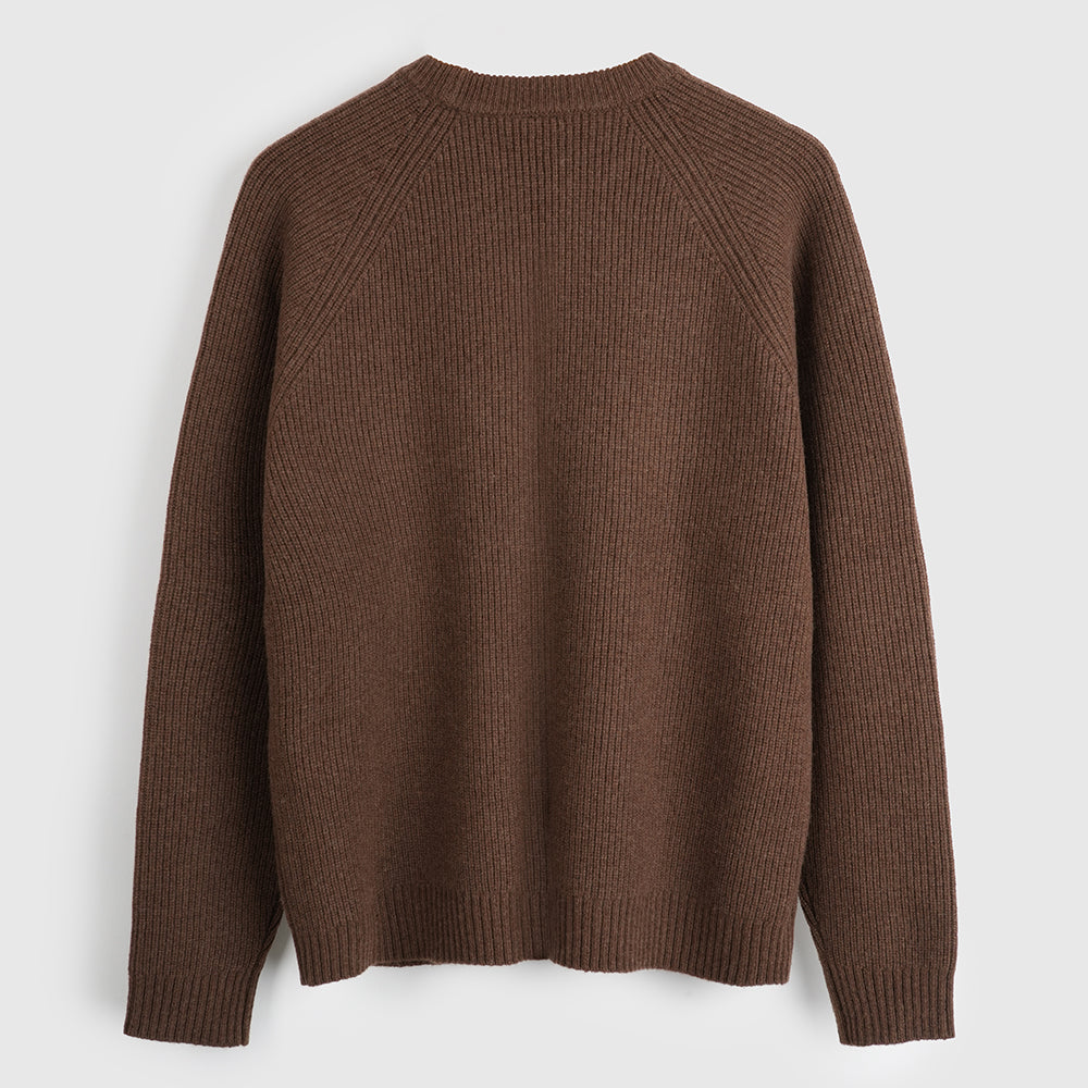 Herren Herdwick Merino Crew Sweater (Brown)