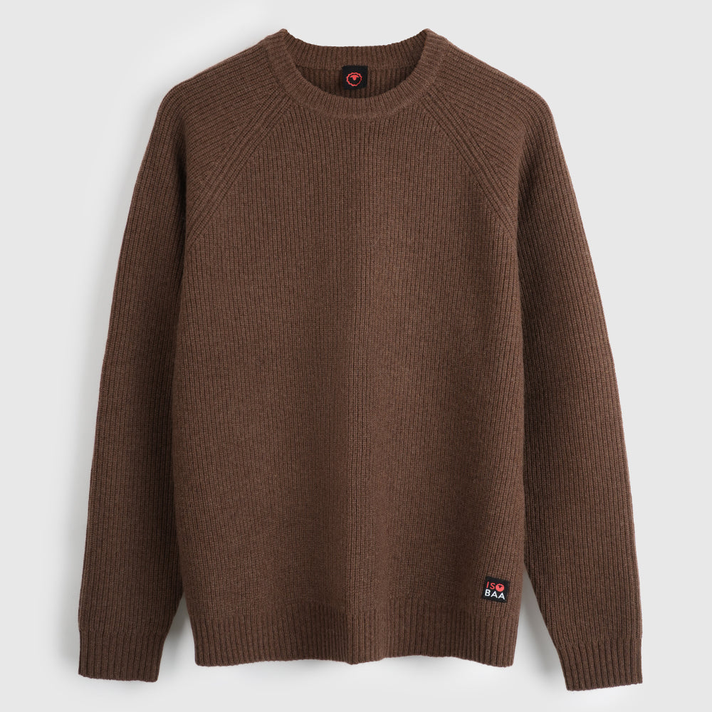 Herren Herdwick Merino Crew Sweater (Brown)