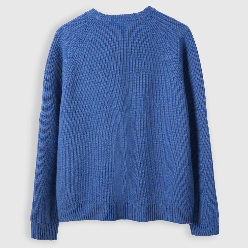 Pull col rond en mérinos Mens Herdwick (Denim)