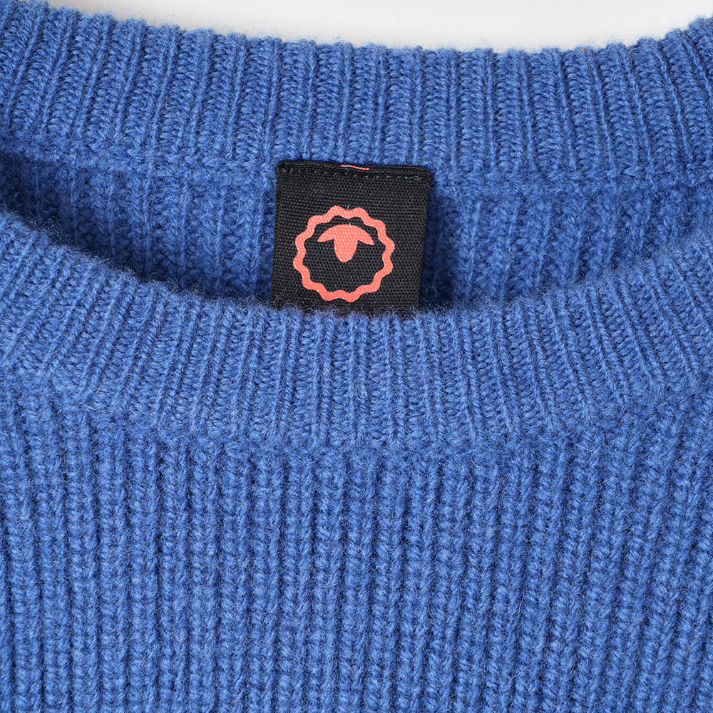 Pull col rond en mérinos Mens Herdwick (Denim)