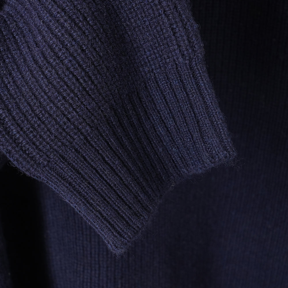 Mens Herdwick Merino Half Zip Sweater (Navy)