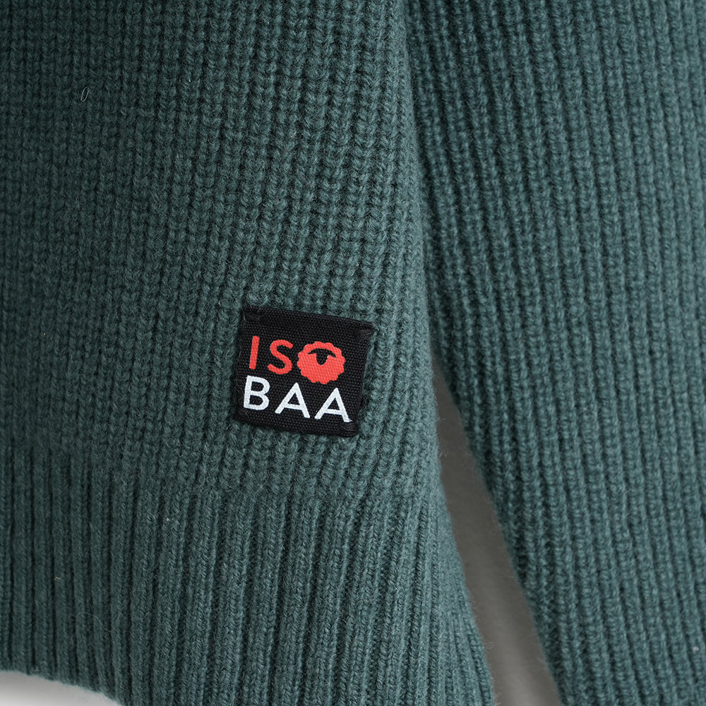 Mens Herdwick Merino Half Zip Sweater (Sea Green)